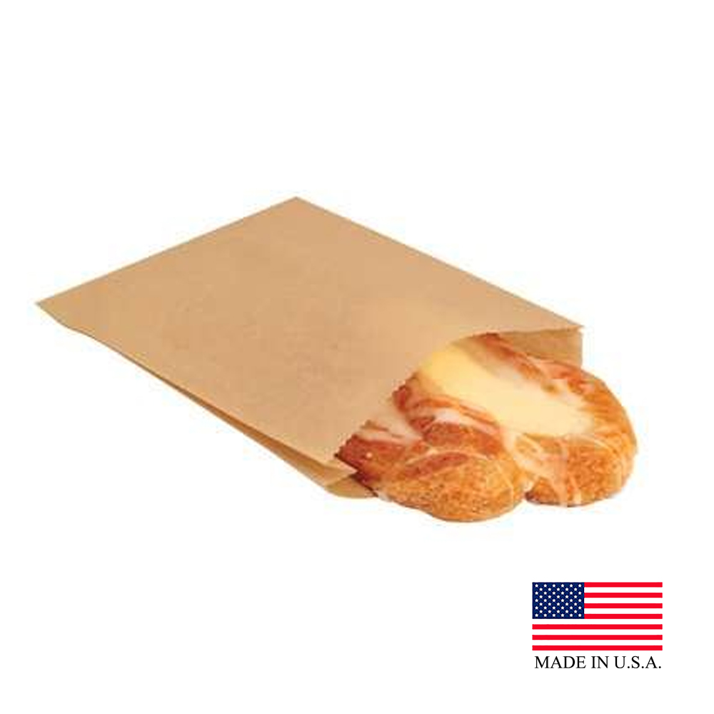 300100 Eco Craft Natural 6.5"x1"x8" Grease Resistant Sandwich Bag 2000/cs - 300100 6.5x8 NAT ECO SNDWCH BG