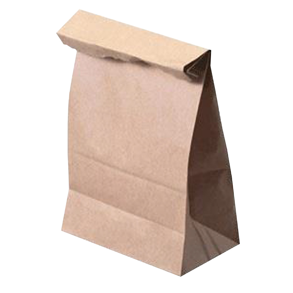 4250001 Grocery Bag 25 lb. Kraft Paper 500/1 BD - 4250001 25# KRAFT GROCERY BAG