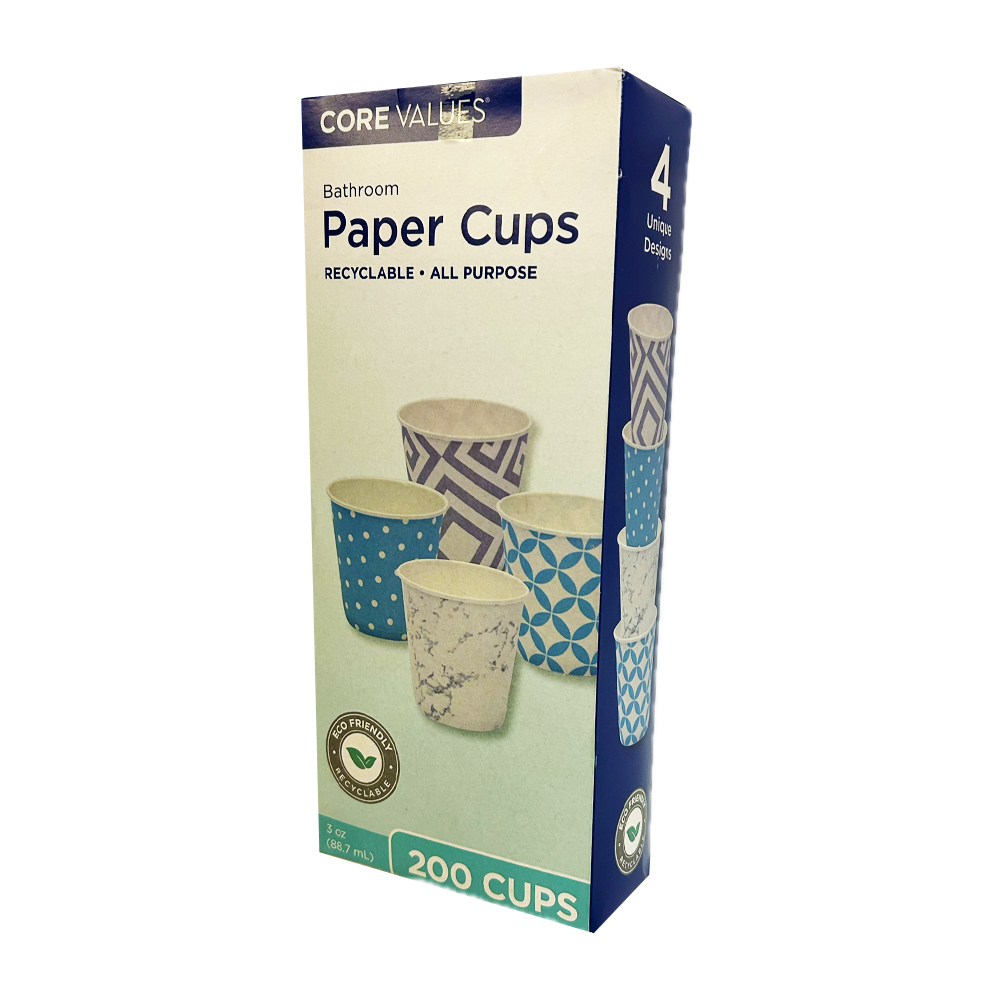 GT062 Printed 3 oz. Paper Bathroom Cup Retail Box 12/200 cs