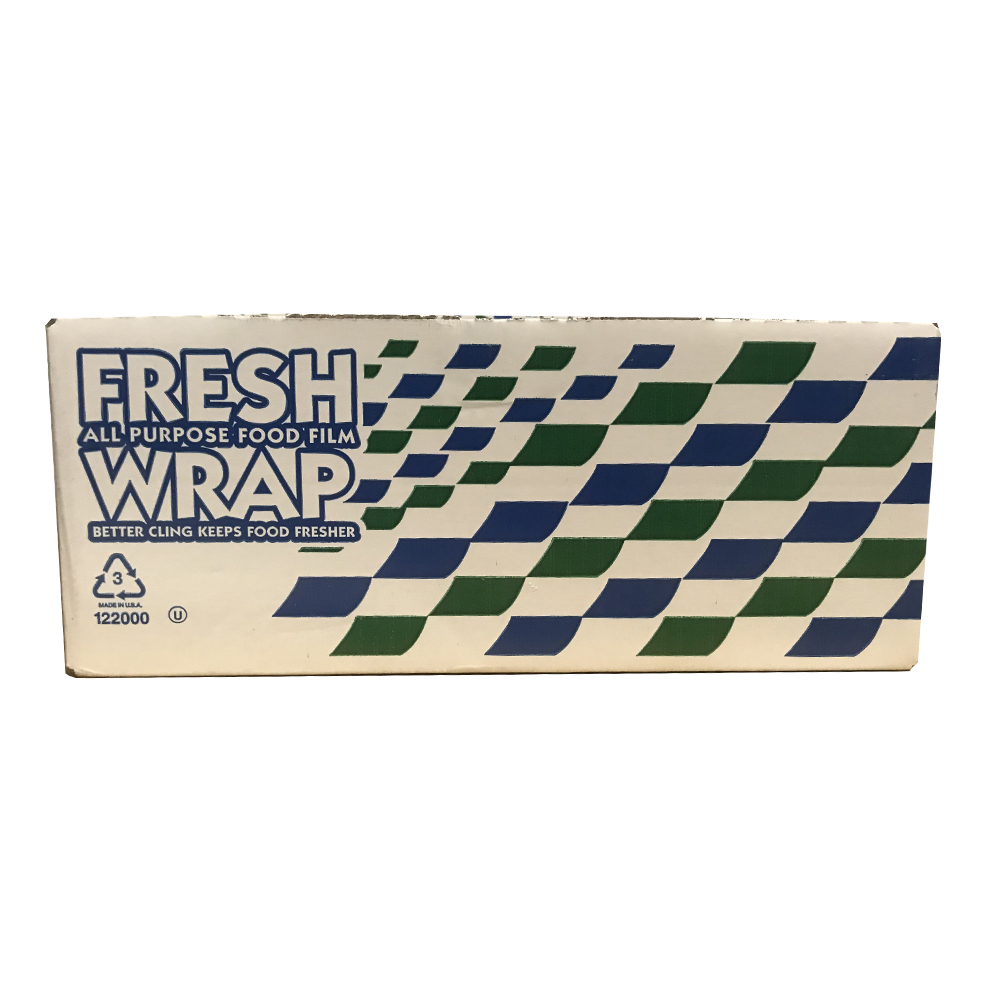 30550230 12"x2m' Clear All Purpose Film Wrap Roll 1/Roll - 30550230 12X2M'FRESH WRAP FILM