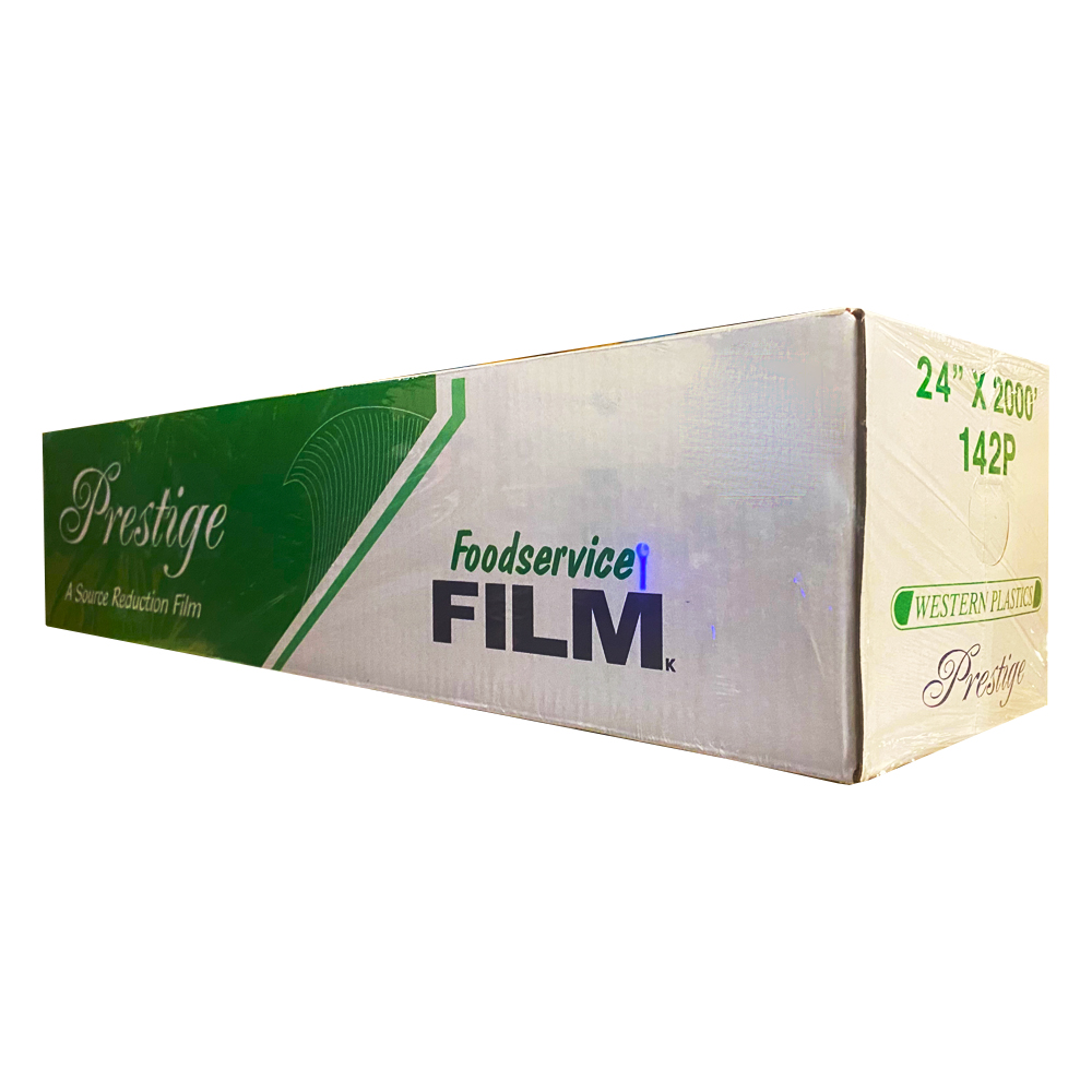 142P Clear 24"x2M' Food Service Film Wrap 1 Roll