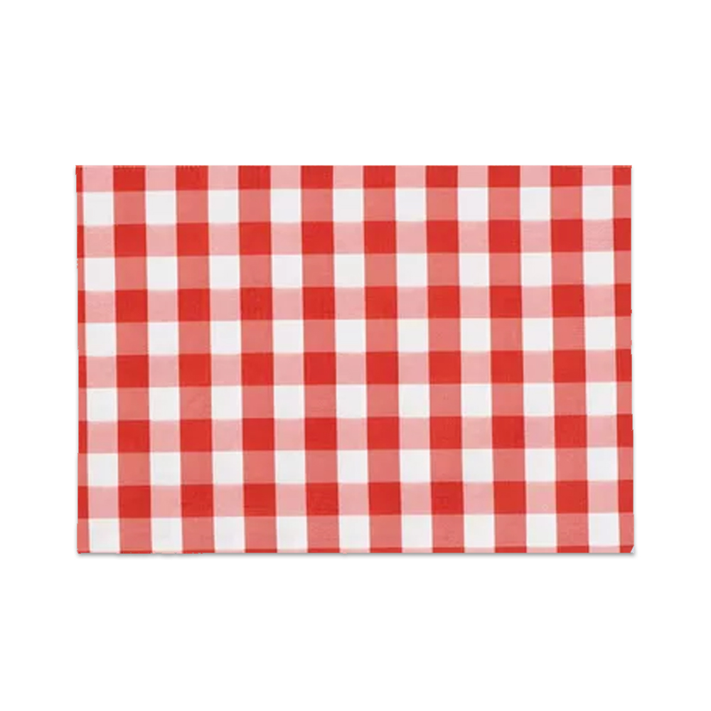 310 Red 9.5"x13.5" Gingham Paper Placemat 100/cs