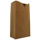 18406 Grocery Bag 6 lb. Kraft Recycled Paper 500/pk. - 18406  6#  KRAFT GROCERY BAG