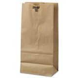 18410 Grocery Bag 10 lb. Kraft Recycled Paper 500/pk. - 18410 10#  KRAFT GROCERY BAG
