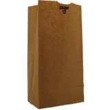 18412 Grocery Bag 12 lb. Kraft Recycled Paper 500/pk. - 18412 12#  KRAFT GROCERY BAG