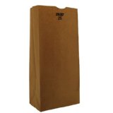 18424 Grocery Bag 25 lb. Kraft Recycled Paper 500/pk. - 18424 25#  KRAFT GROCERY BAG