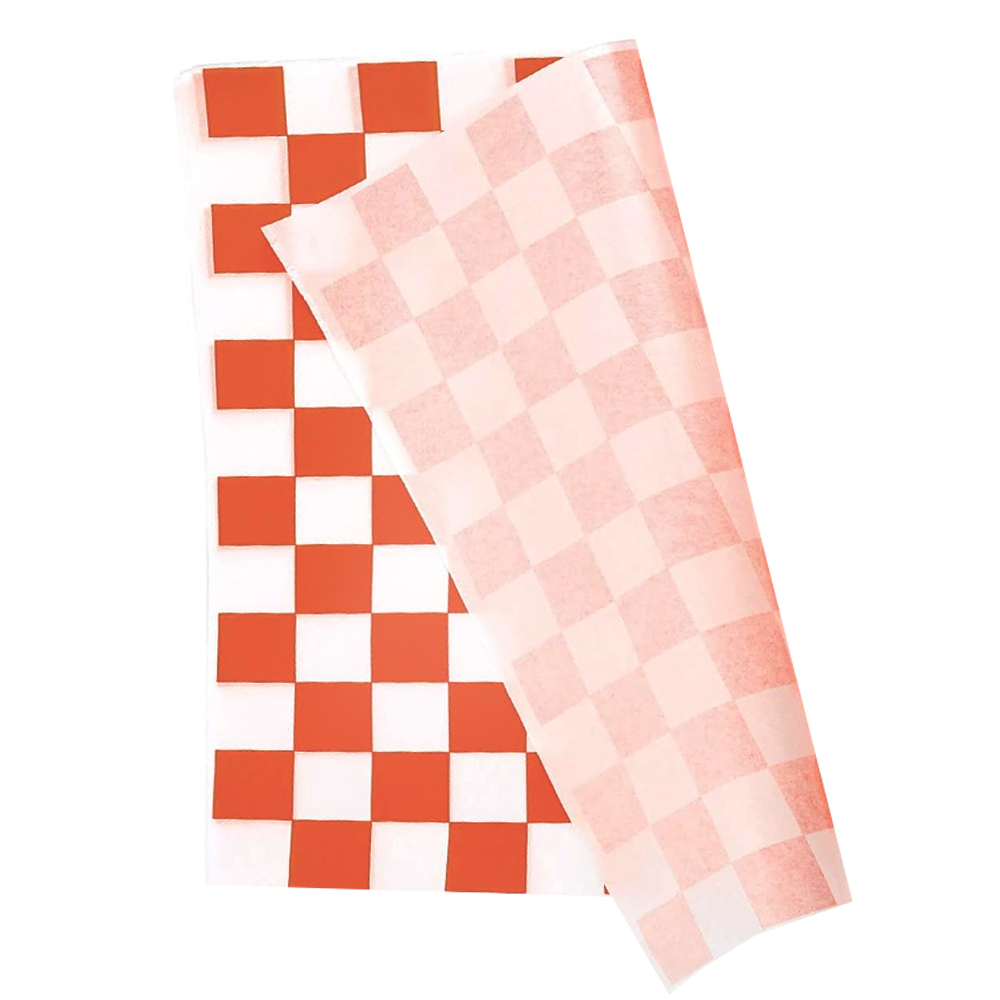 172035 Red 9"x12" Dry Wax Gingham Wrap 1000/cs