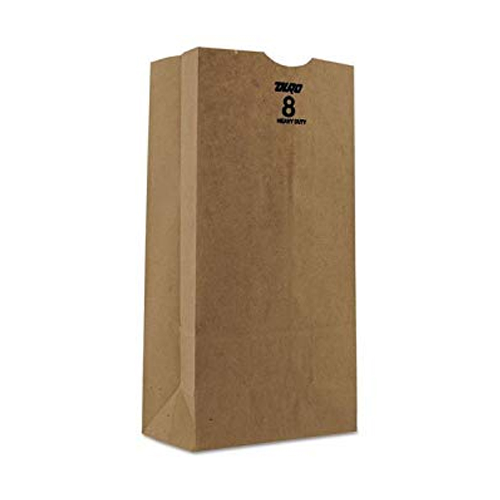 70208 Husky Bag 8 lb. Kraft Heavy Duty Paper 400/bd. - 70208 8#  HUSKY KRAFT BAG 400