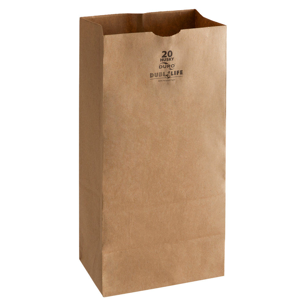 70220 Husky Bag 20 lb. Kraft Heavy Duty Paper 400/bd. - 70220 20# HUSKY KRAFT BAG 400