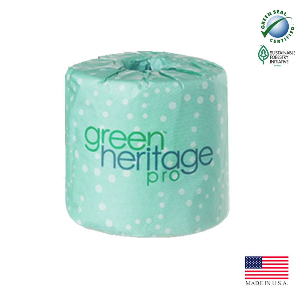 276 Green Heritage Pro Bathroom Tissue White 2 ply 4"x3.1" 500 Sheets 96/500 cs - 276 "GREEN HERIT" 500 2 PLY TT