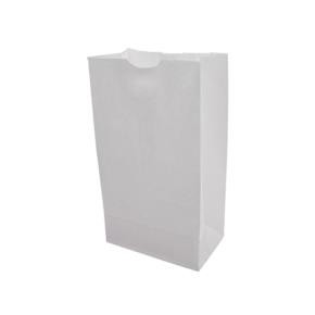 51030 Wolf Grocery Bag 10 lb. White Virgin Paper 500/pk. - 51030 10#  WOLF WHT BAG 500/PK