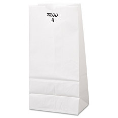 51004 Wolf Grocery Bag 4 lb. White Virgin Paper 500/pk.