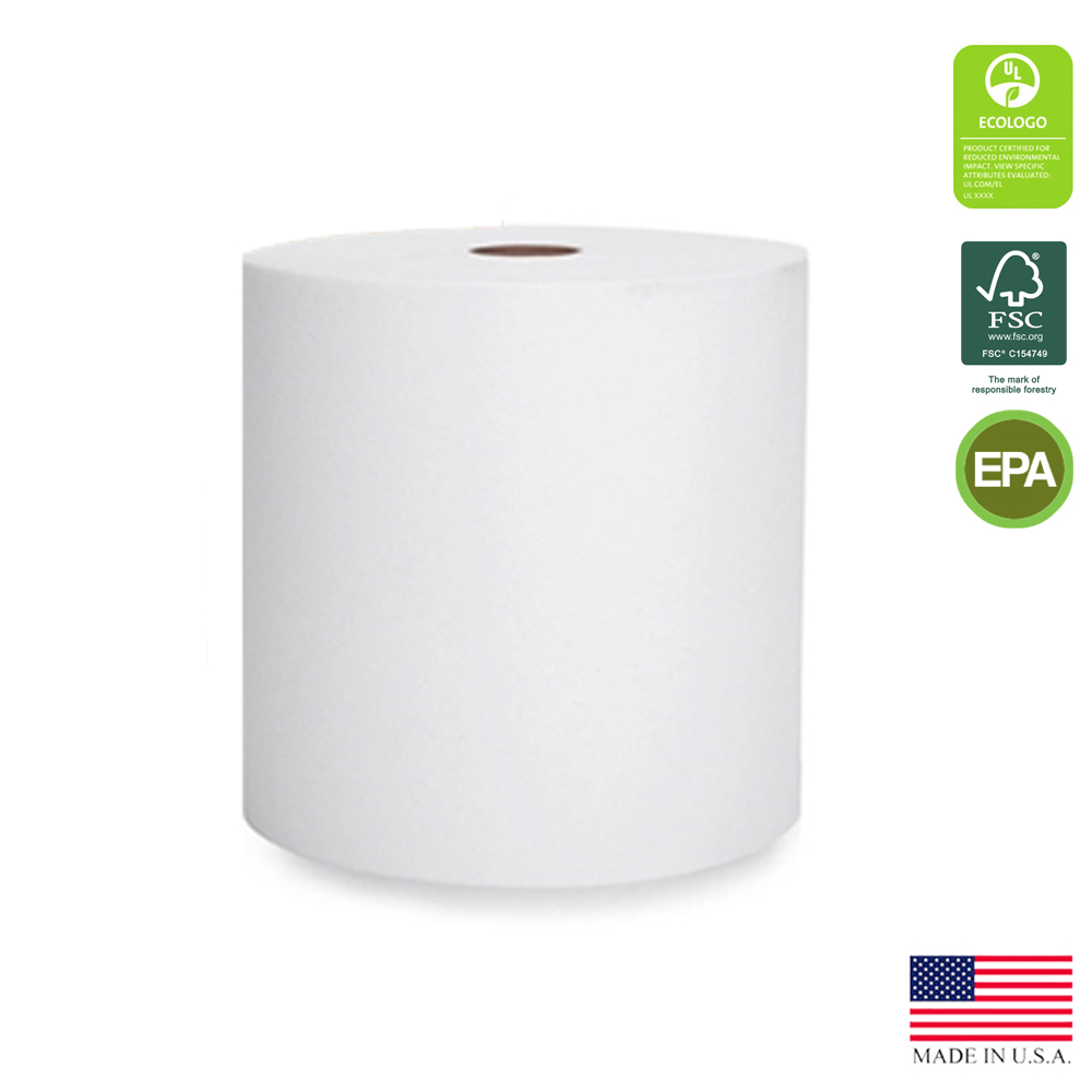 01080 Scott Essential Plus  Roll Towel White 8"x425' 12/cs - 01080 SCOTT WHT 8"X425' RL TWL