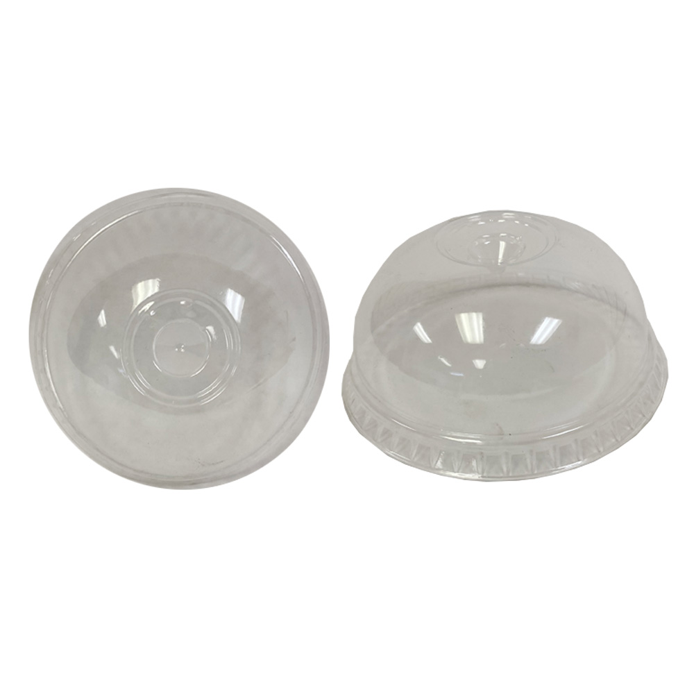 LD16NH Clear 16 oz. Plastic Cold Cup Dome Lid No Hole 1200/cs - LD16NH 16z CC DOME LID NOHOLE