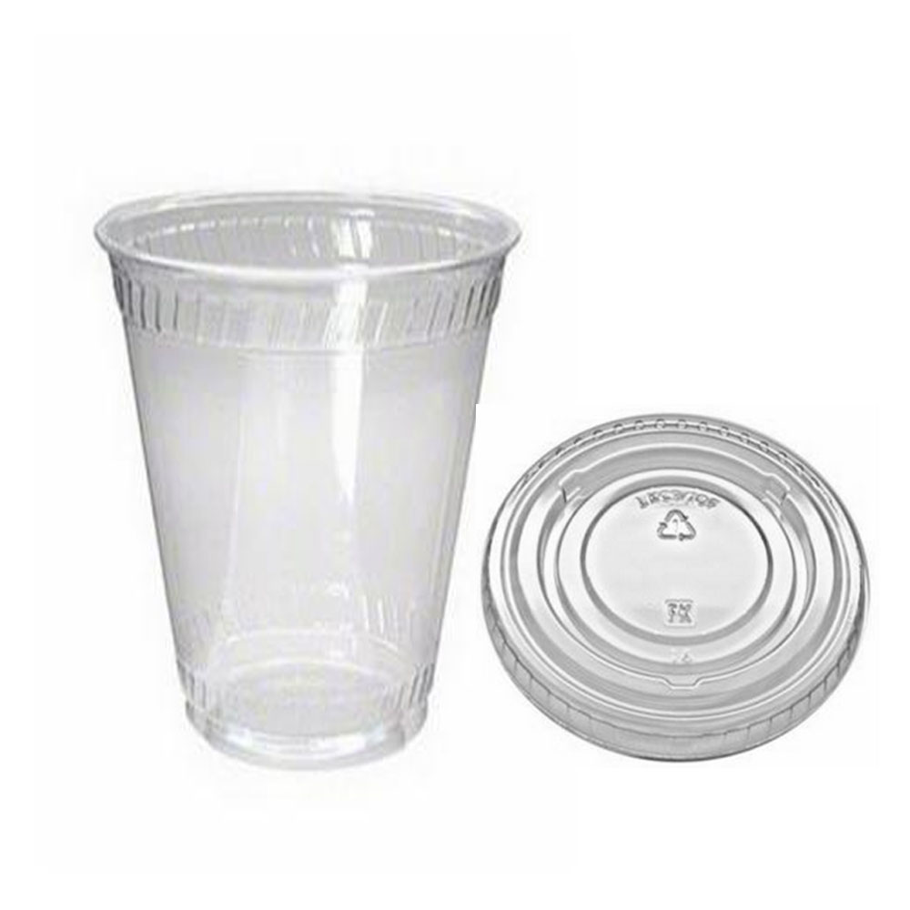 9502089/KC102F Kal-Clear 10 oz. PET Cup & Lid     Combo 10/50 cs