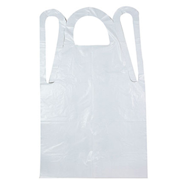 DA2846 White 28"x46" Poly Apron 1.77 mil 10/100 cs - DA2846 28X46 LIGHT POLY APRON