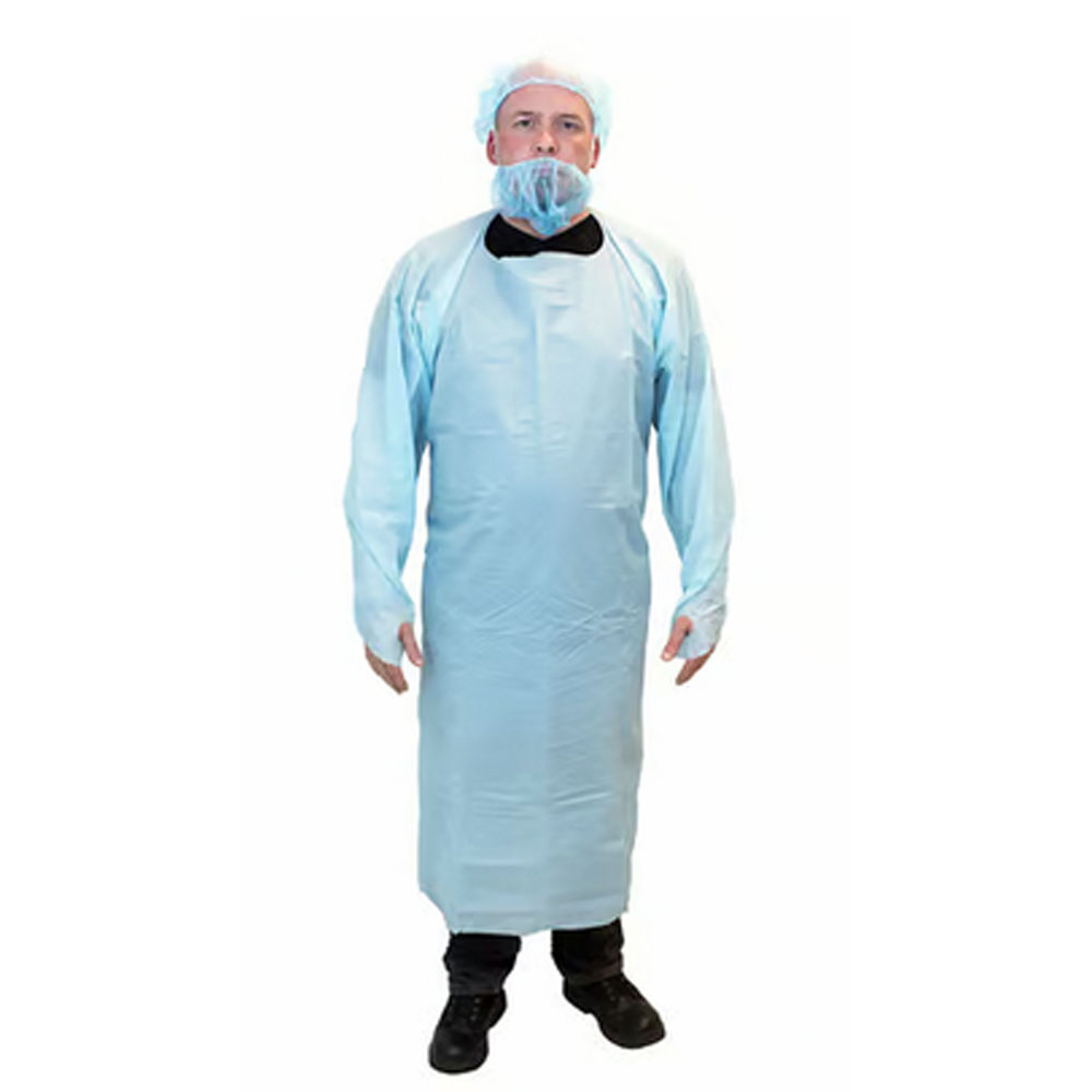 MCPE50BXL4 Blue 50" Cast Polythylene Apron w/ Thumb Loops 100/cs