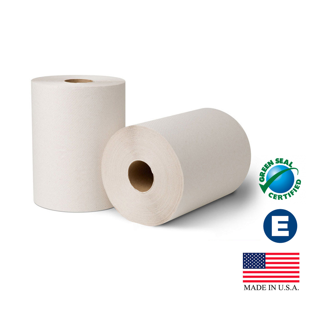 8621400 Tork Controlled Roll Towel White 1 ply Green Seal Certified 8"x425' 12/cs - 8621400 TORK WHT 425' RL TWL Y
