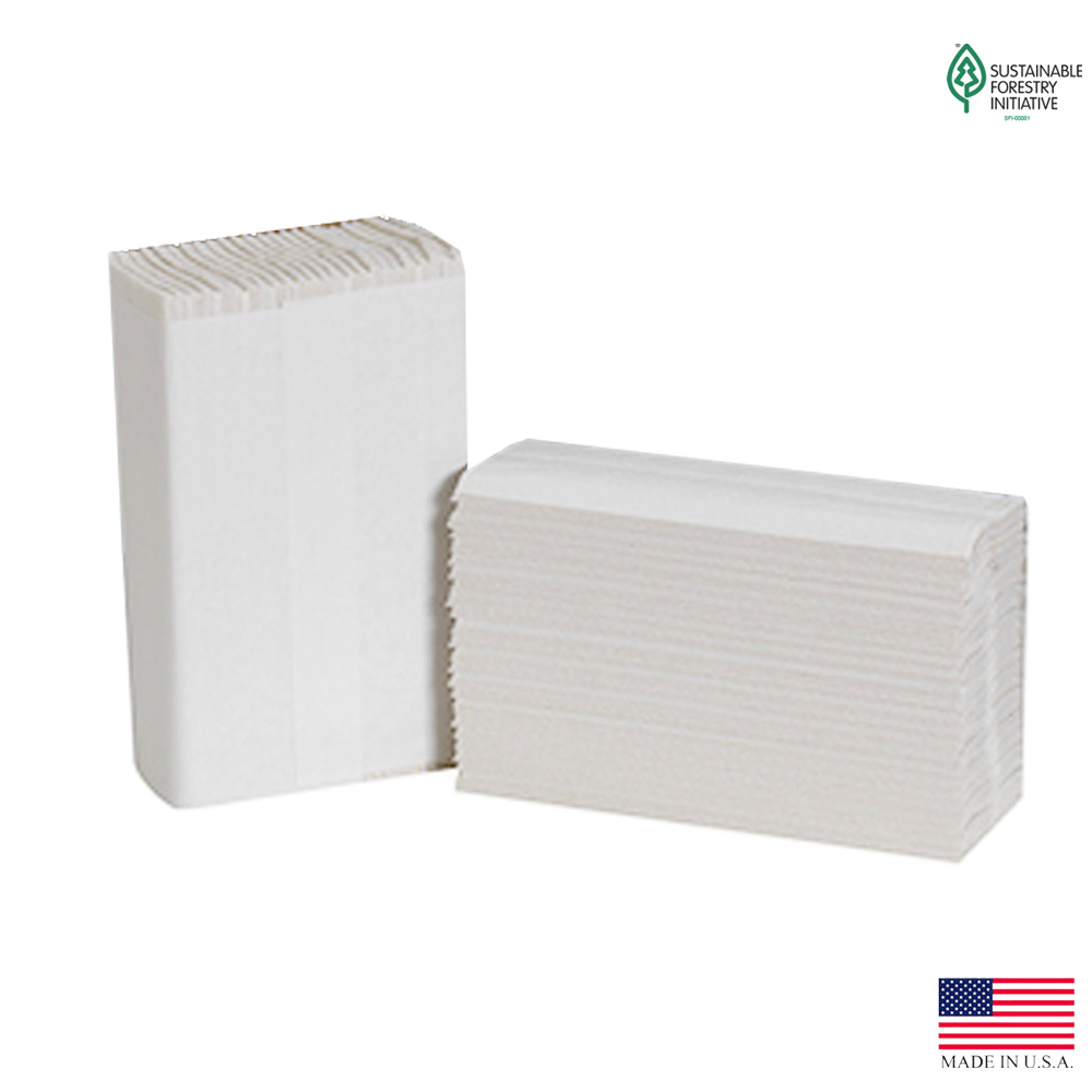 23000 Pacific Blue Select Premium C-Fold Towel White 2 ply  12.7"x10.1" 120 Sheets 12/120 cs