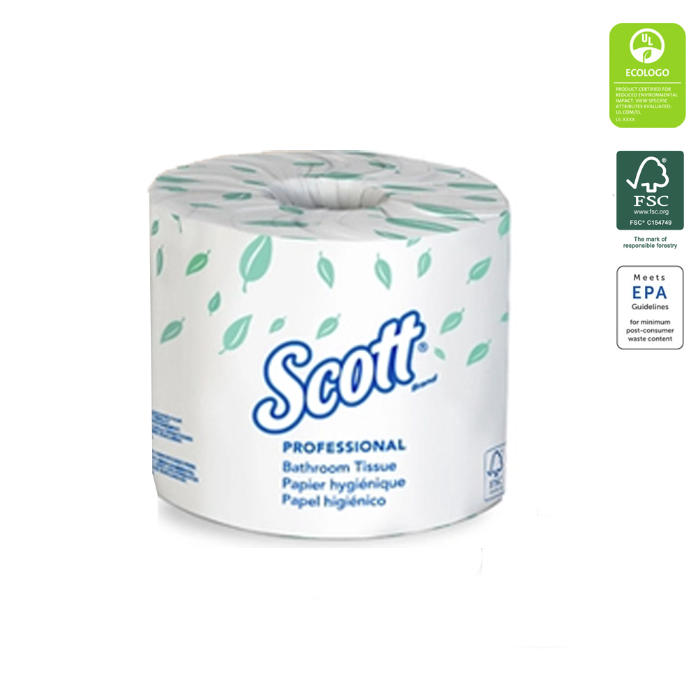 04460-05 Scott Bathroom Tissue White 2 ply 4"x4" 550 Sheets 80/550 cs