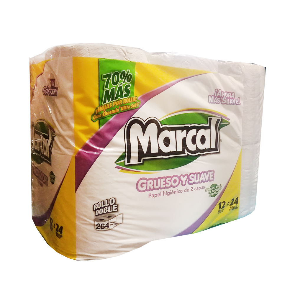 01247 Marcal Bathroom Tissue White 2 ply  264 Sheets 12 pk 4/12 cs - 01247 MARCAL 264SH 2PL TTISSUE
