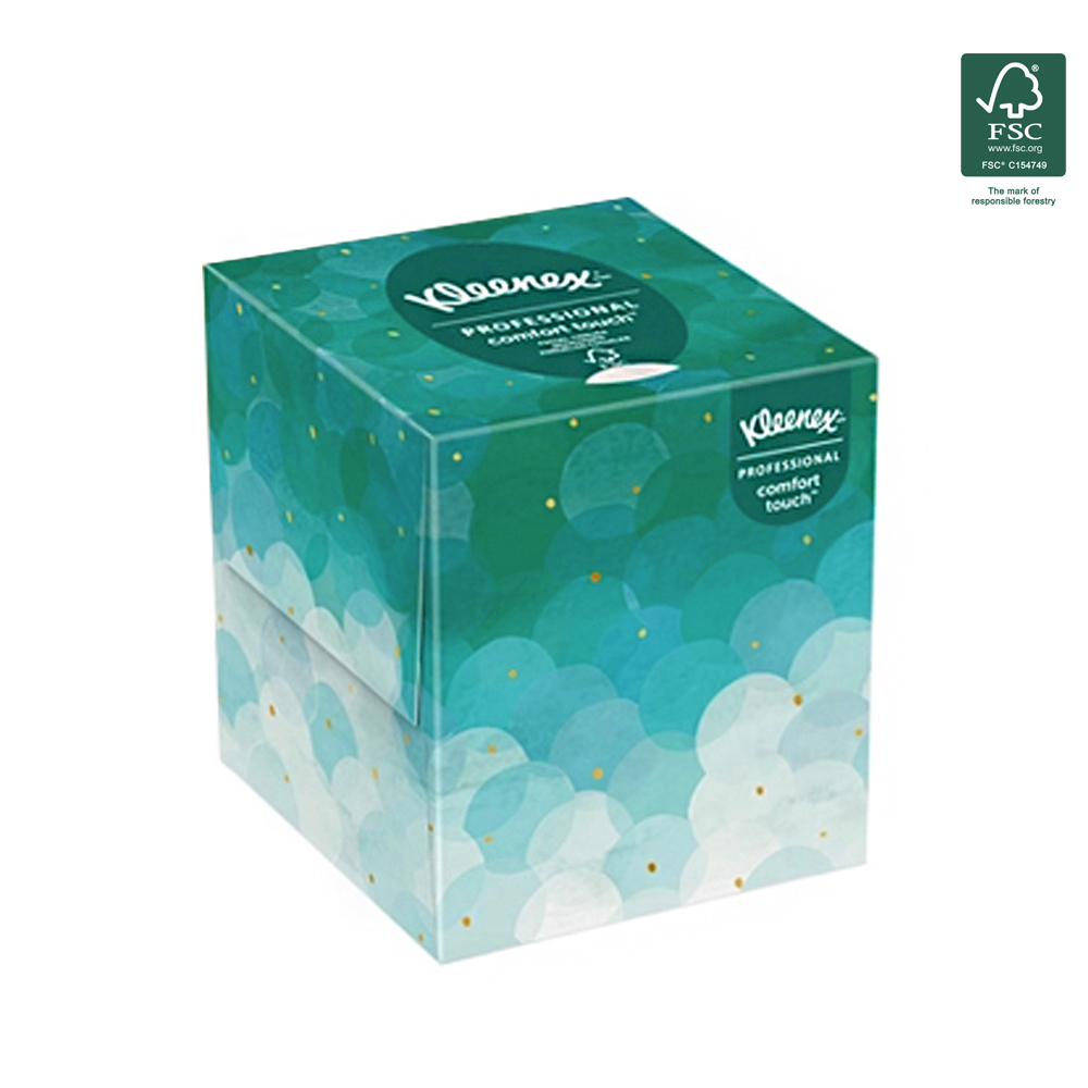 21270 Kleenex Facial Tissue White 2 ply Cube/Boutique 8.3"x7.8" 95 Sheet 36/95 cs - 21270 KLEN FACL BTQ TIS 36/95