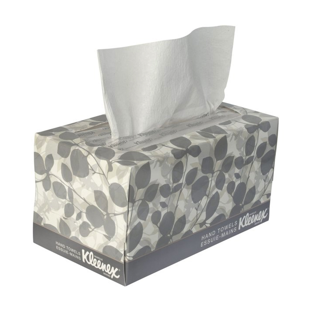 01701 Kleenex Hand Towel White 1 ply Pop-Up Box 9"x10.5" 18/120 cs - 01701 KLEENEX 9X10 POPUP TOWEL