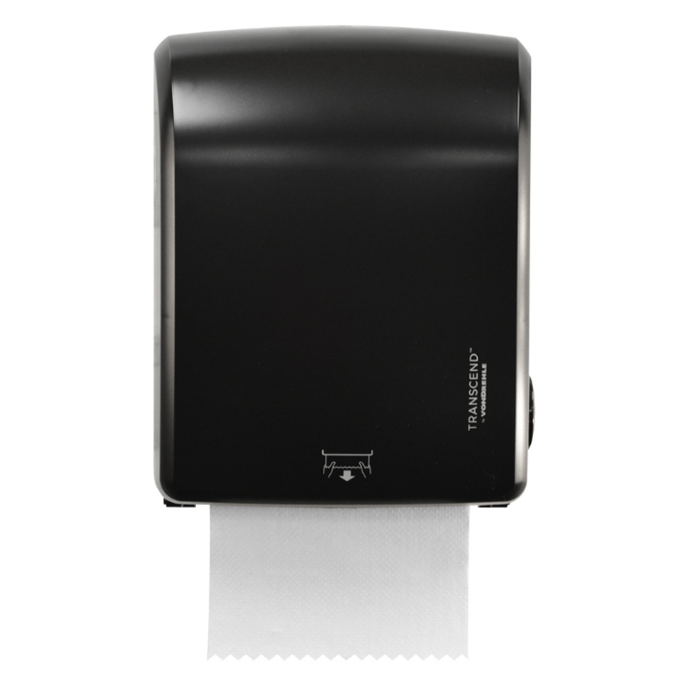 T850-B Transcend Matte Black 5-Prong Mechanical   Controlled Use Dispenser w/4 D Batteries 1 ea