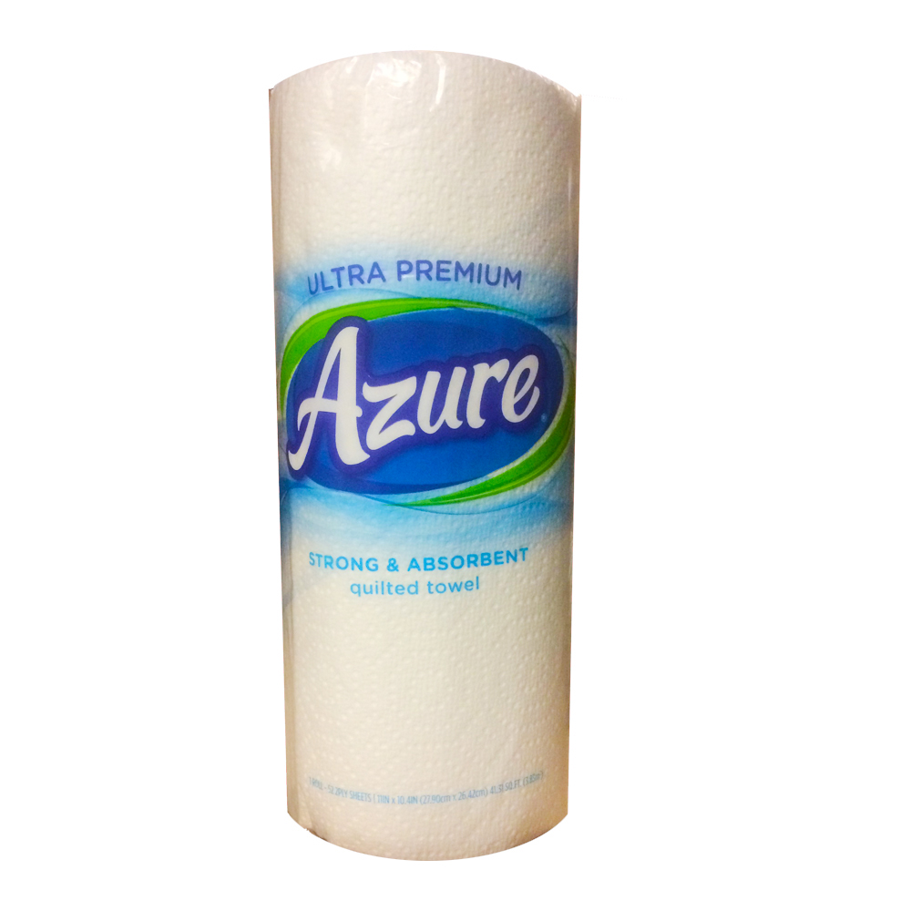 75152 Azure Kitchen Roll Towel White 2 ply Ultra  Premium 11"x11" 52 Sheet 30/52 cs