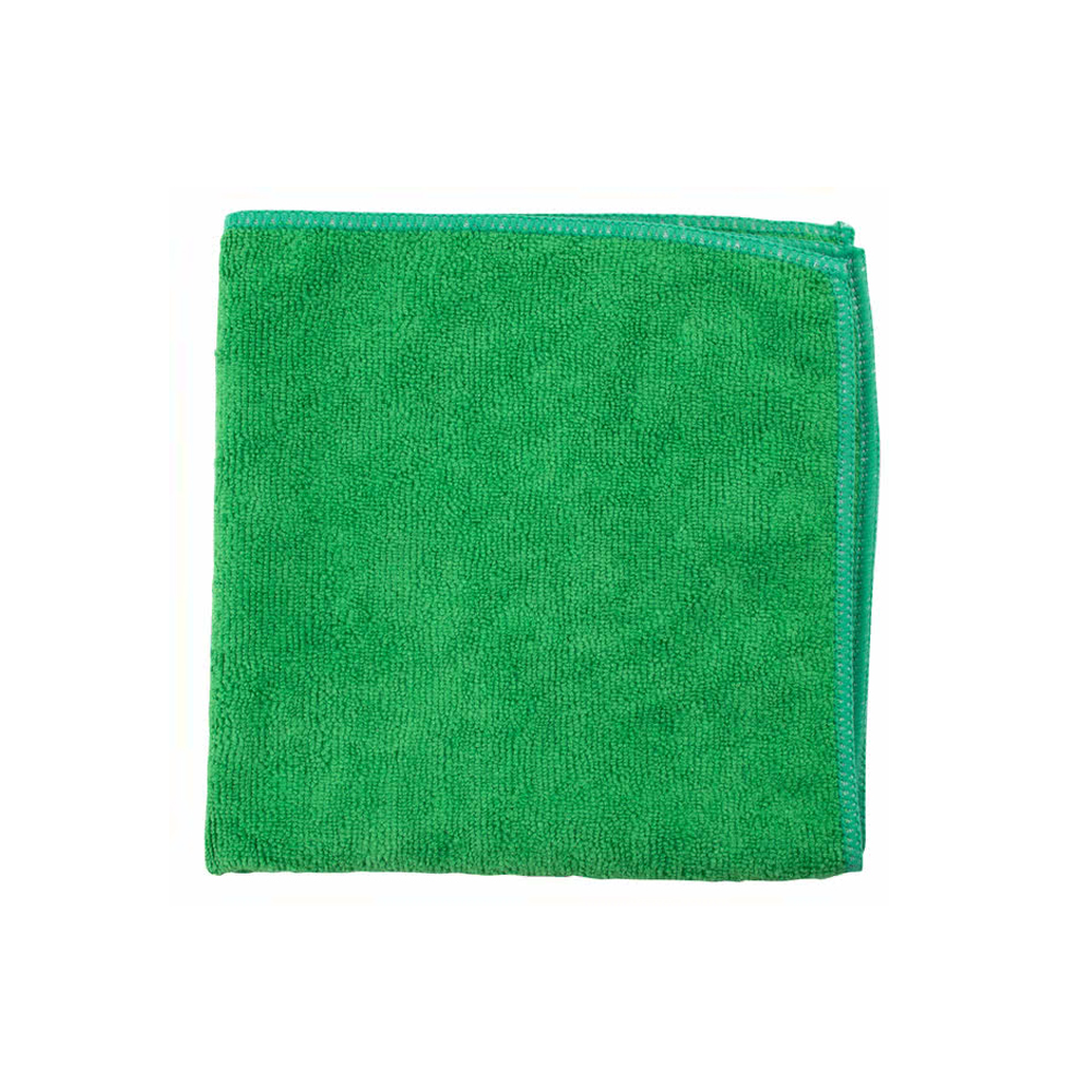 B0062-200 Green 16"x16" Microfiber Cloth 200/cs - B0062-200 16X16 GRN MCRFBRCLTH