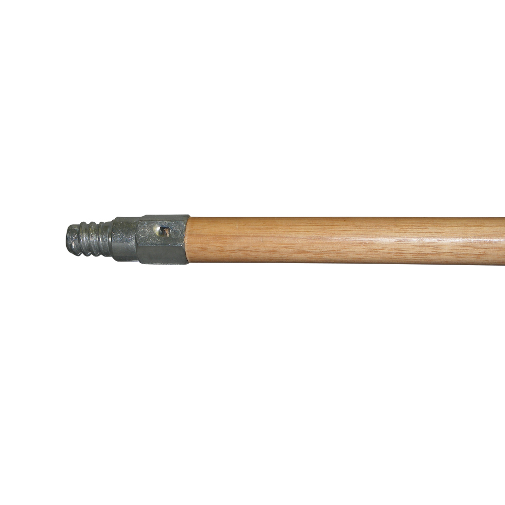 4160 Wood 60" Broom Handle w/Metal Tip 1 ea. - 4160 60"METALTHREAD WOODBRMHND