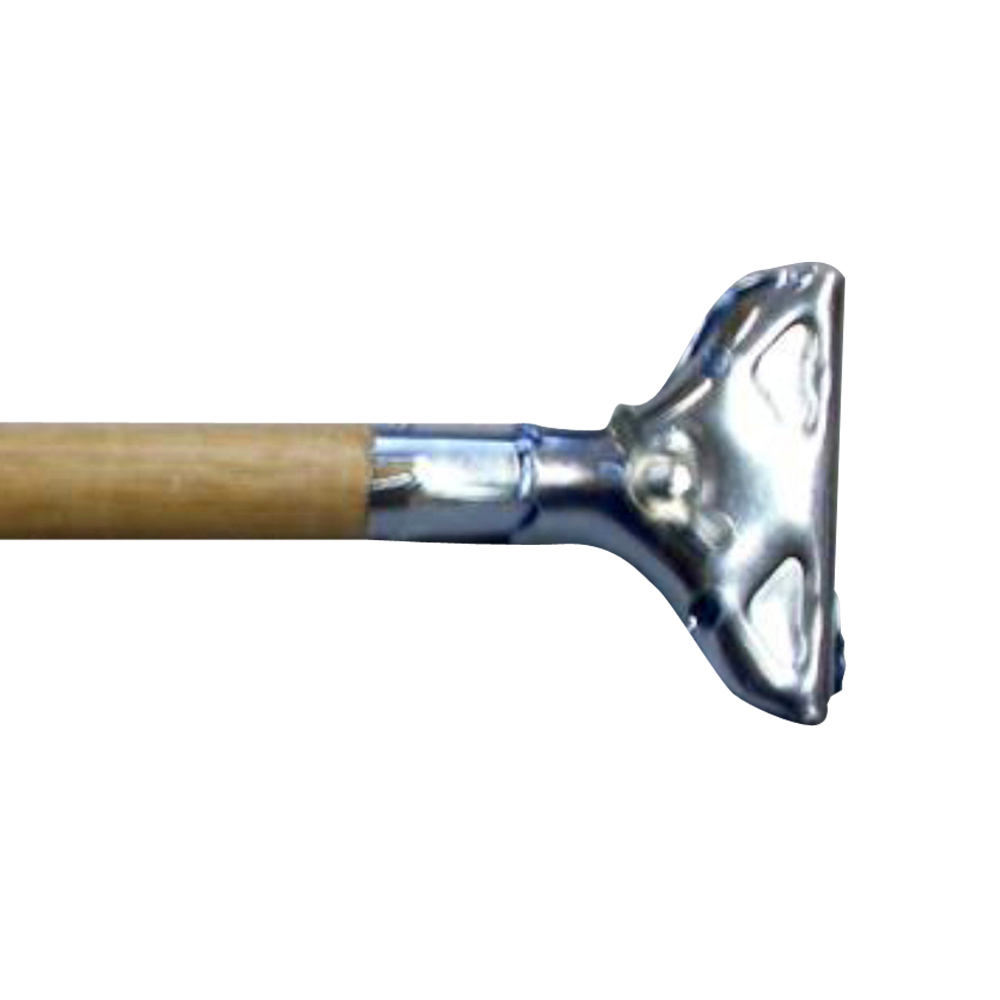 3306 Wood 60" Mop Handle w/Metal Jaw Grip 1 ea. - 3306 60"JAW GRIP WOOD MOPHANDL