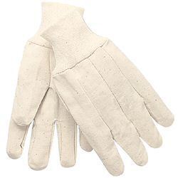 8100A/108 White 8 oz. Cotton Canvas Knit Gloves 12/cs - 8100A/108  8z CANVAS GLOVES