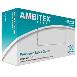 LXL5101 Ambitex Extra Large Multi-Purpose Latex Gloves 10/100 cs - LXL5101 LATEX PWDR XL GLOVE
