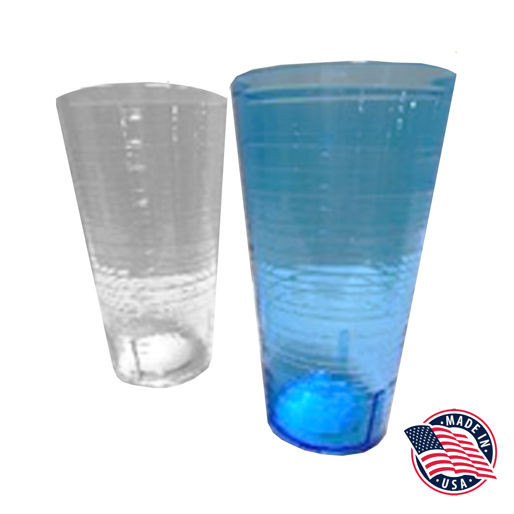 192 Assorted Blue & Clear 20 oz. Tumbler 4/6 cs - 192 20z ASST BLU CLR TUMBLERS