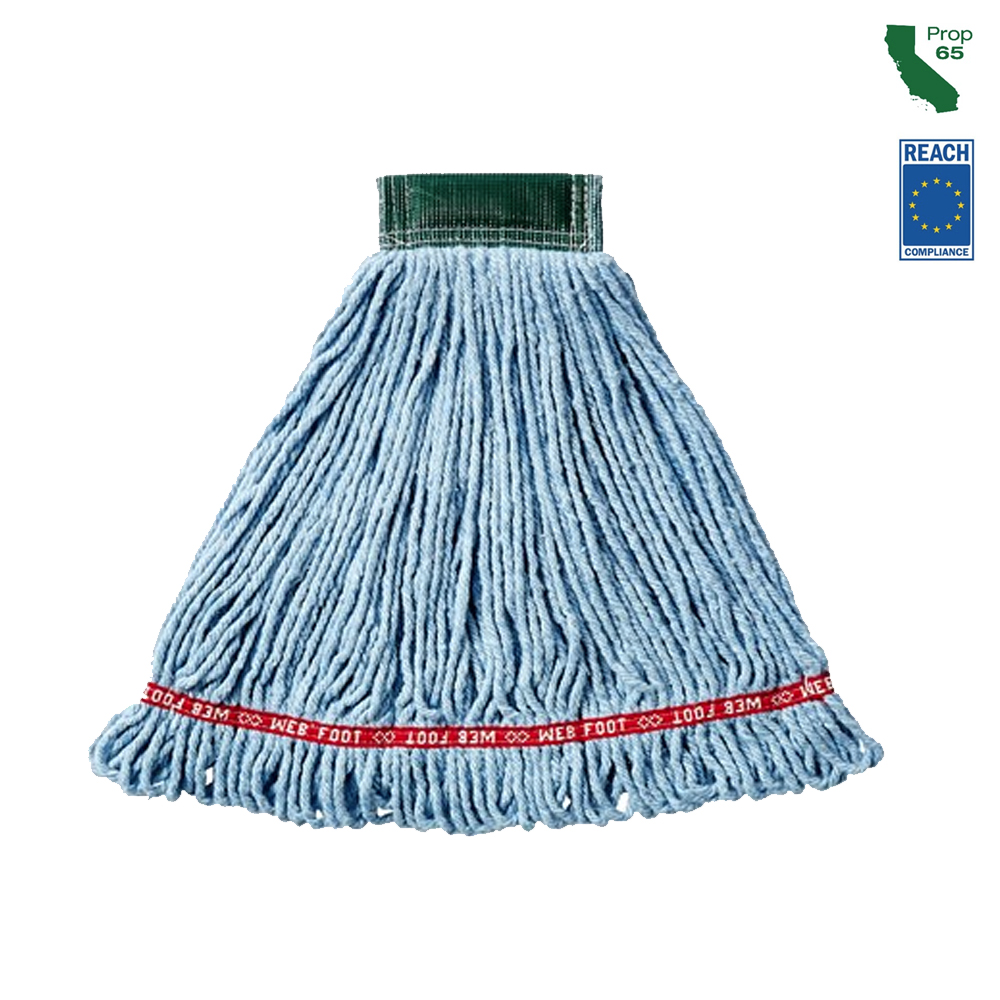 FGA25206BL00 Blue  20 oz. Medium Web Foot Shrinkless Blend Mop Head w/5" Band 1 ea.