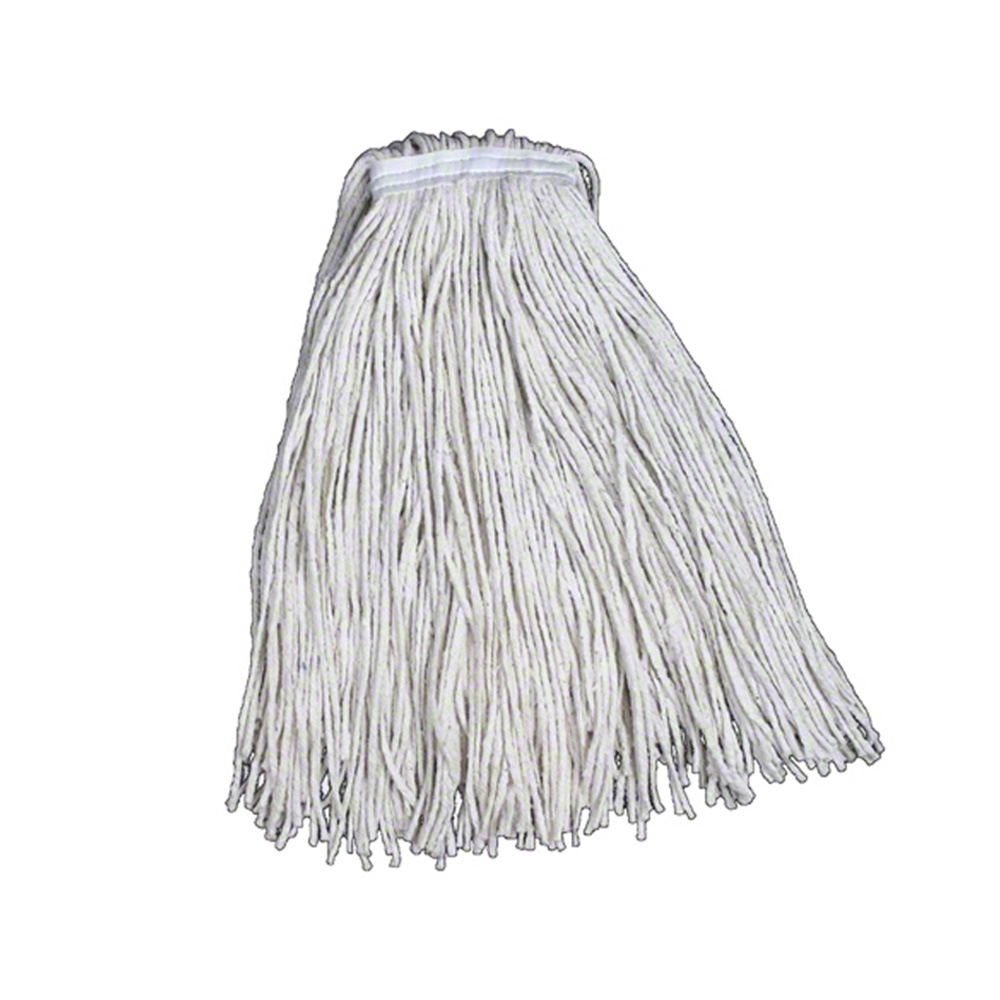 01753012 White 12 oz. Cotton Wet Mop Head 4 ply w/Handle 12/cs