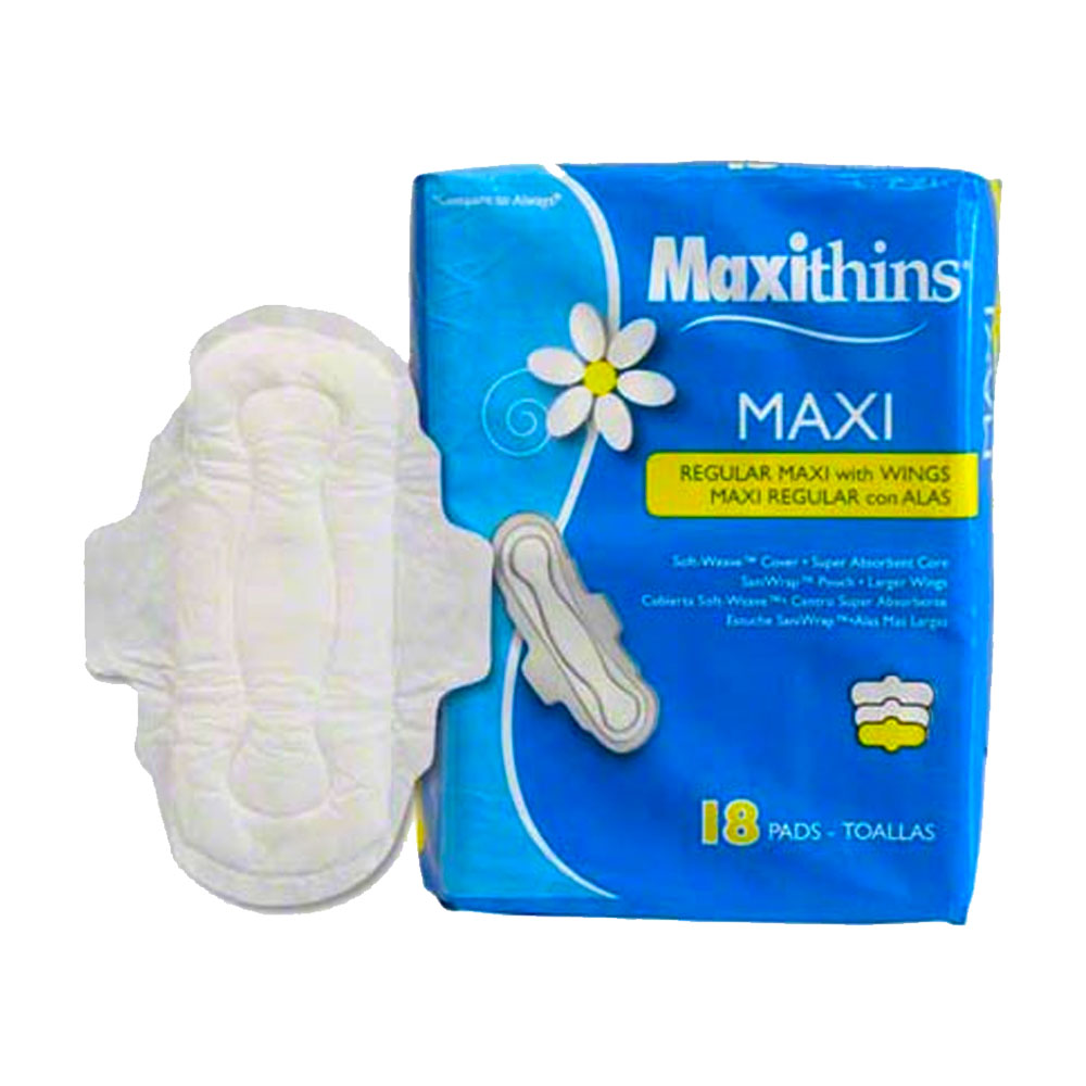 MT37400 Maxi thins Regular Maxi Pads w/ Wings 12/18 CS