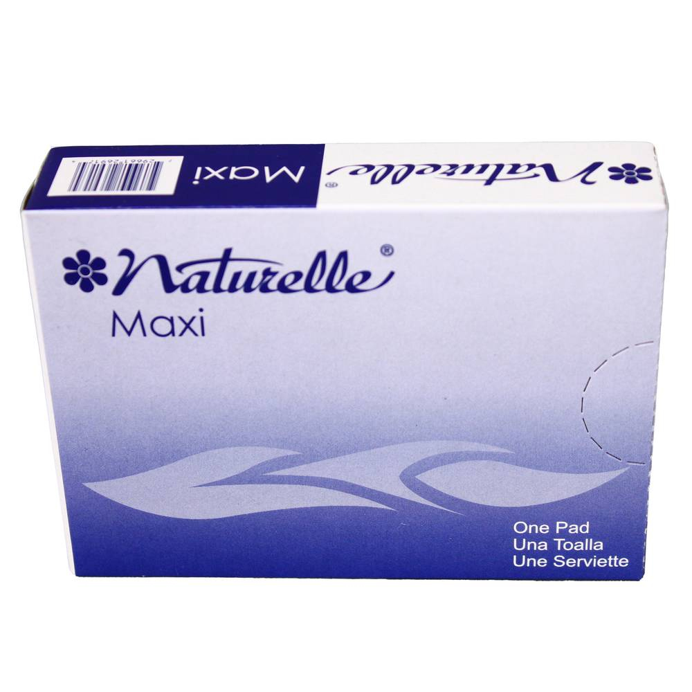 25130973 Naturelle White No.4 Maxi Sanitary Pad 250/cs - 25130973 #4 MAXI SANITARY PAD
