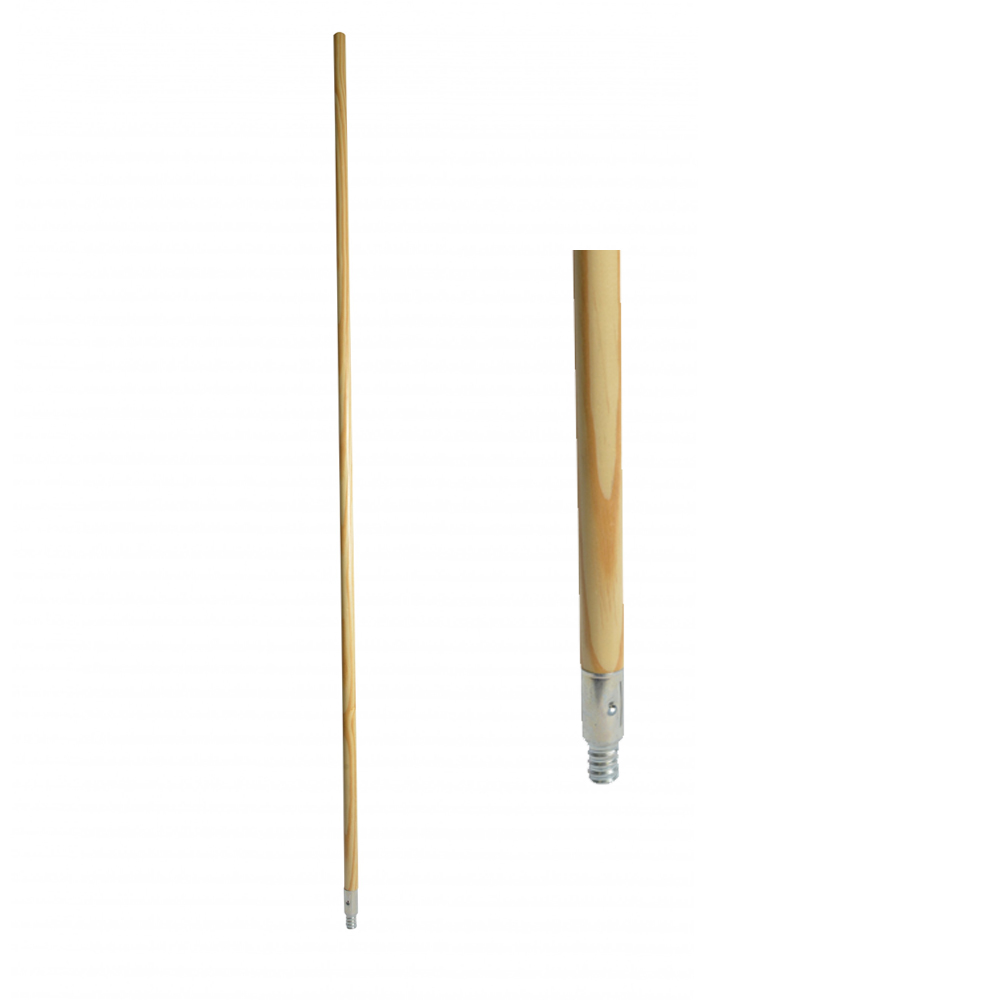4860 Wood 60" Broom Handle w/Threaded Metal Tip 1 ea. - 4860 60"METAL THREAD WOOD HNDL