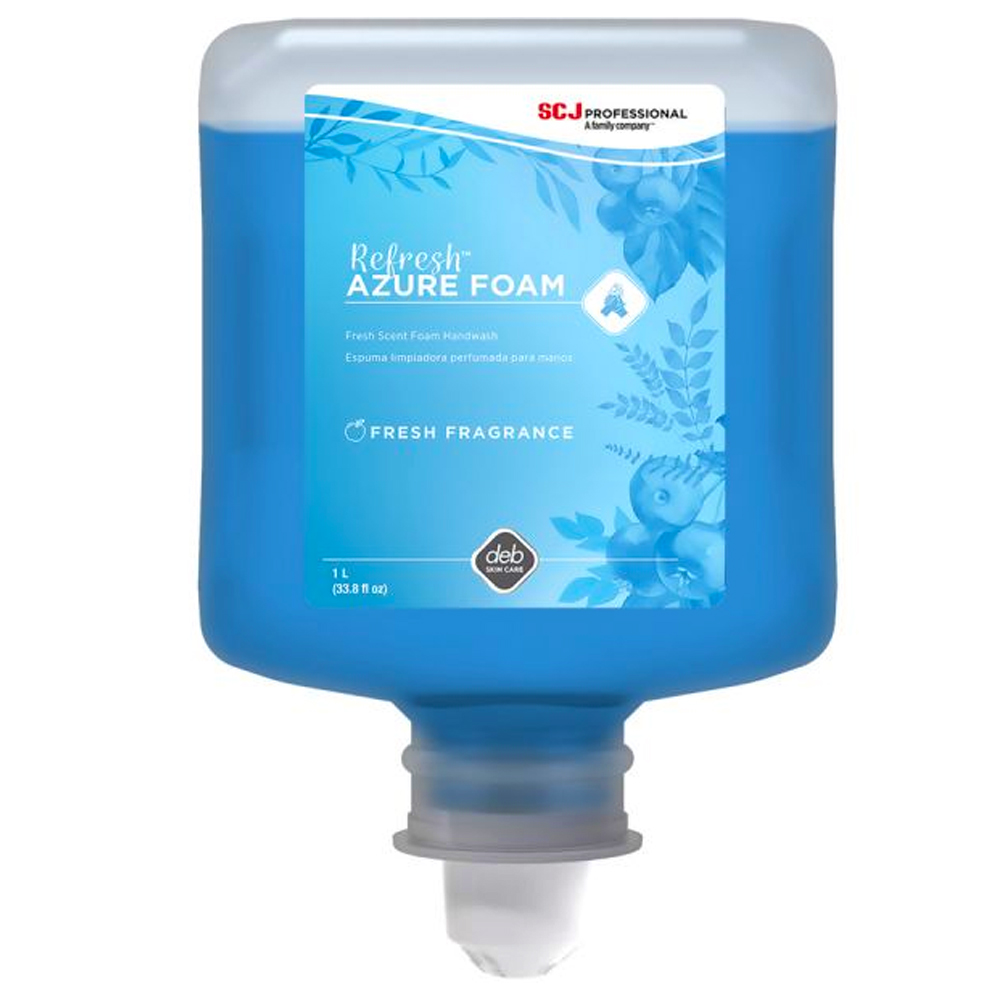 AZU1L Refresh 1 Liter Foaming Hand Soap Fresh Fragrance Scent Refill 6/cs - AZU1L 1L AZURE FOAM SOAPMANUAL