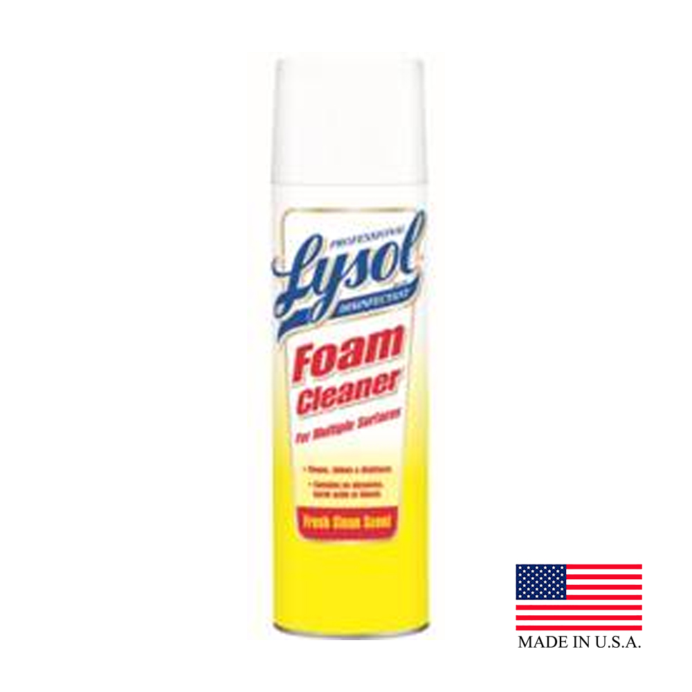 02775 Lysol 24 oz. Professional Disinfectant Foam Cleaner Spray 12/cs - 02775 LYSOL 24z DISF FOAM CLNR