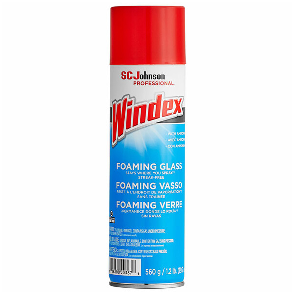 333813 Windex 19.7 oz Aerosol Foaming Glass Cleaner 6/cs