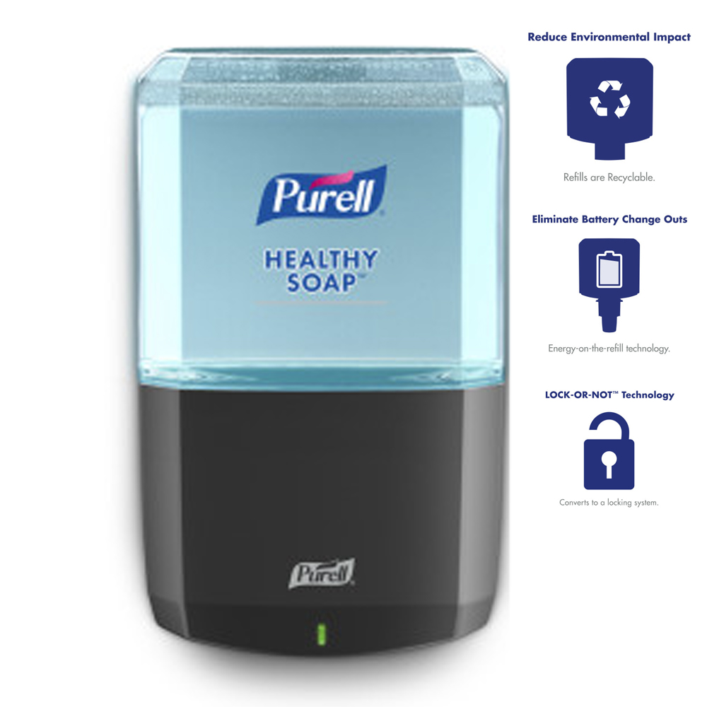 7734-01 Purell Graphite  Plastic ES8  Automated Hands Free Soap Dispenser 1 ea.