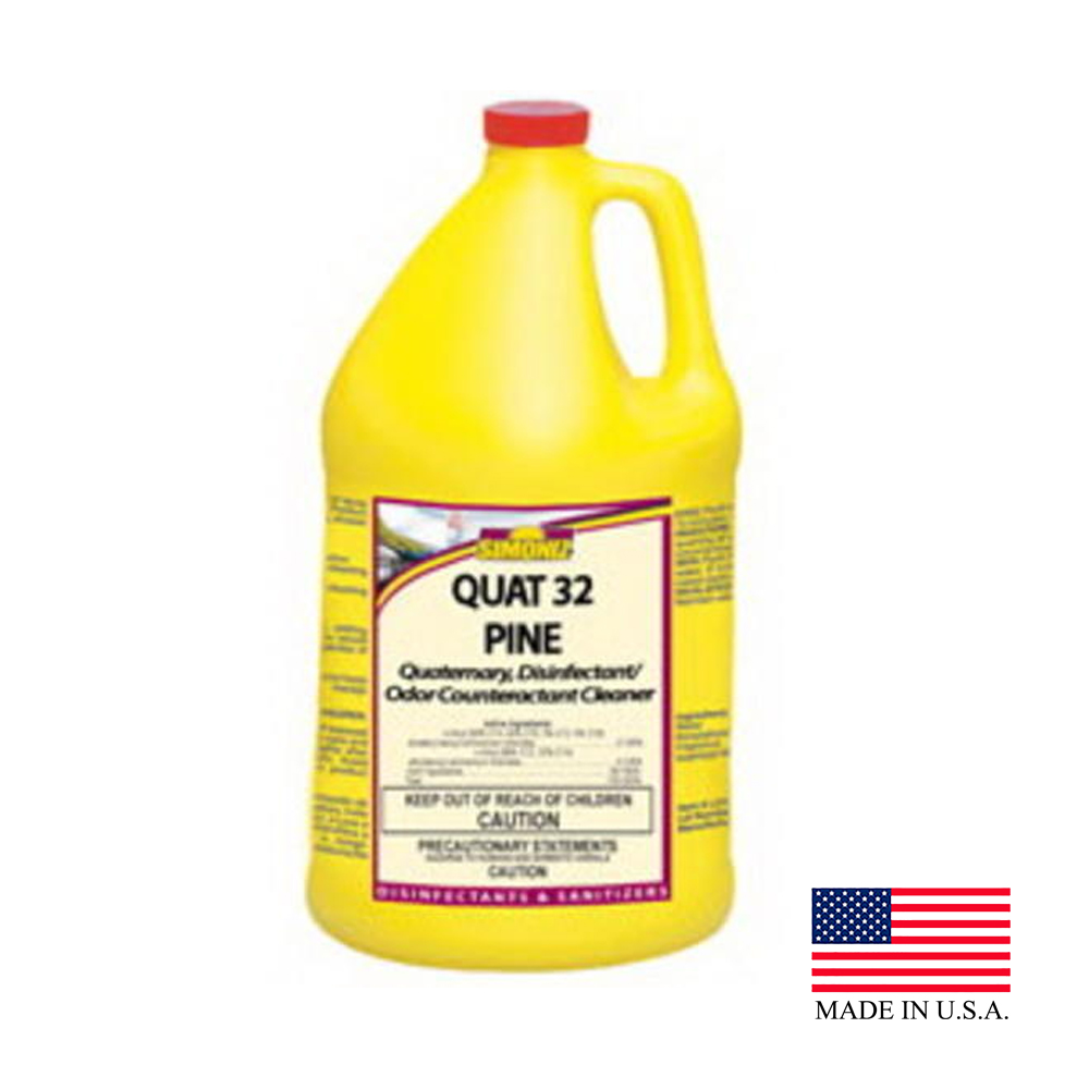 Q3013004 Quat32 1 Gal. Disinfectant Odor Counteractant Cleaner w/Pine Scent 4/cs - QUAT32 PINE GAL DISF/GERM/OCA