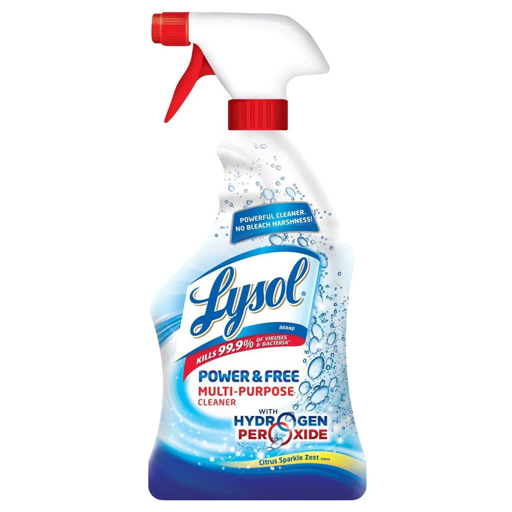 89289 Lysol 32 oz. Power & Free Multi-Purpose Cleaner w/Hydrogen Peroxide w/Citrus Sparkle - 89289 32z LYSOL PWR&FREE CLNR