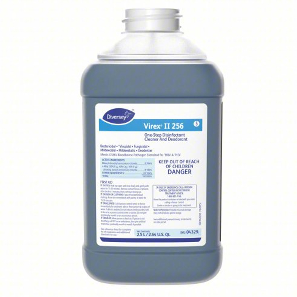 04329 Virex II 256 2.5 Liter One Step DisinfectantCleaner & Deodorant Germ Killer 2/cs - 04329 VIREX2 256 GERMCLN 2/2.5