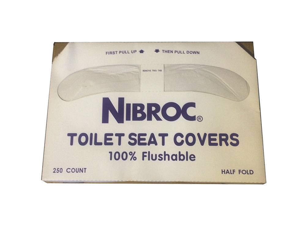 DS5000/00521 Nibroc White 1/2 Fold Flushable Toilet Seat Cover 20/250 cs - DS5000/00521 1/2FOLD SEATCOVER