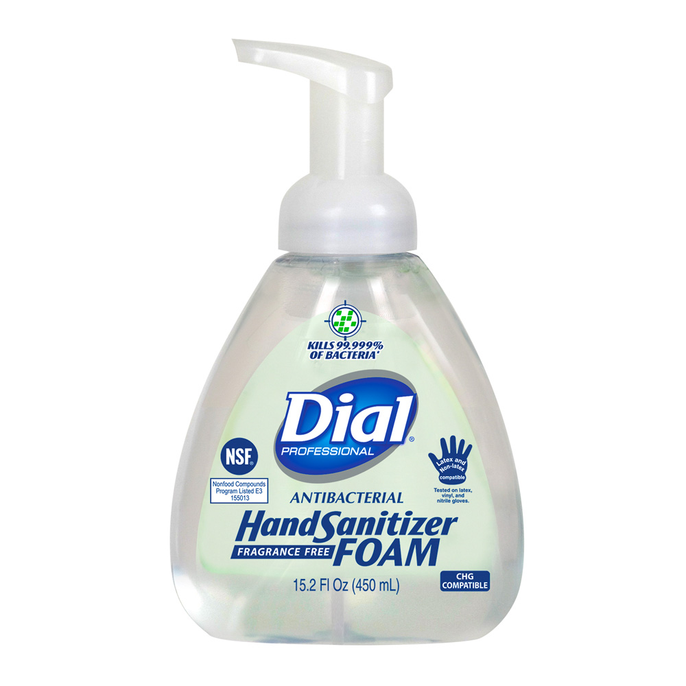 06040 Dial Professional  15.2 oz. Antibacterial Foaming Hand Sanitizer 4/cs - 06040 DIAL15.2z ANTIBAC FM SAN