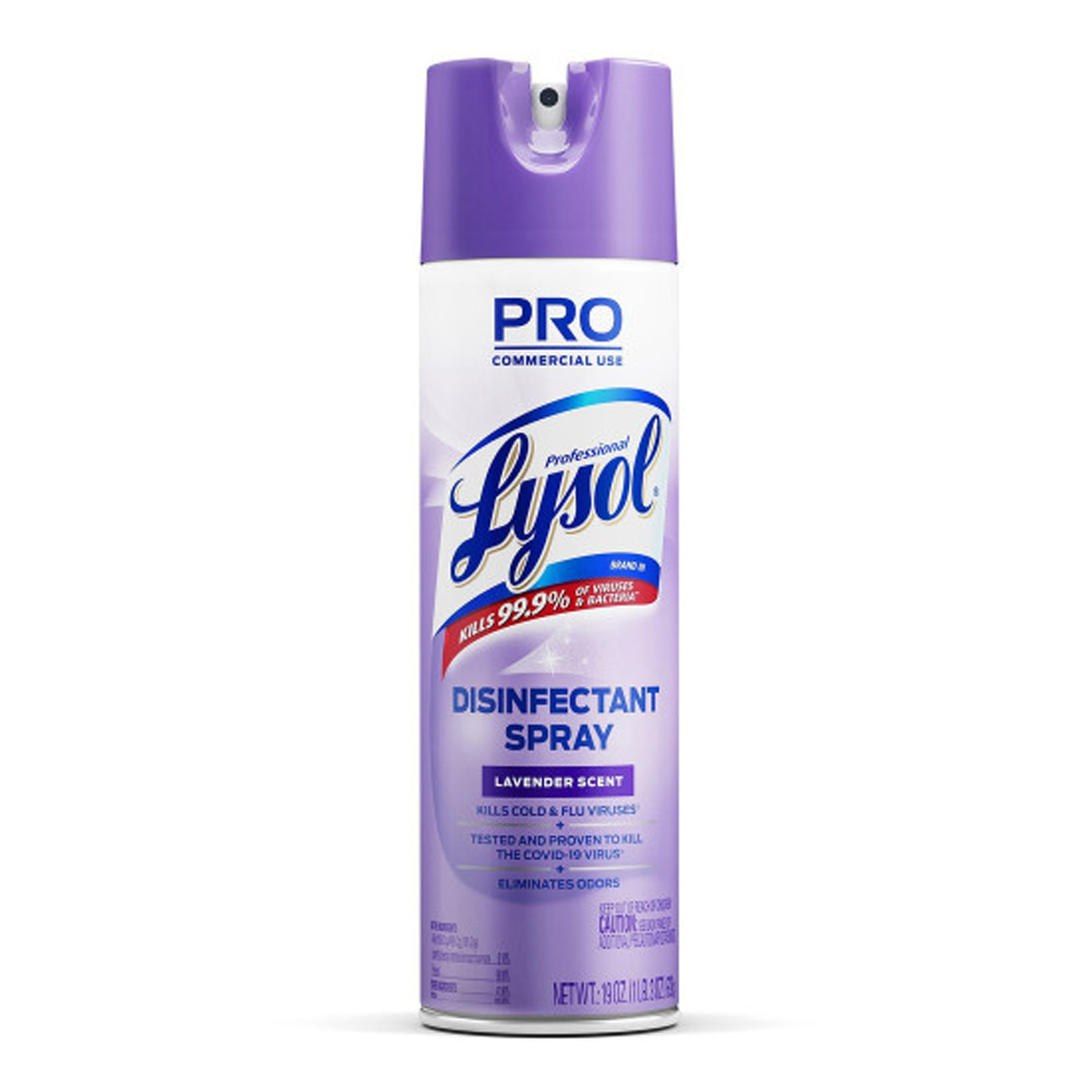 89097 Lysol 19 oz. Disinfectant Spray Lavender Scent 12/cs